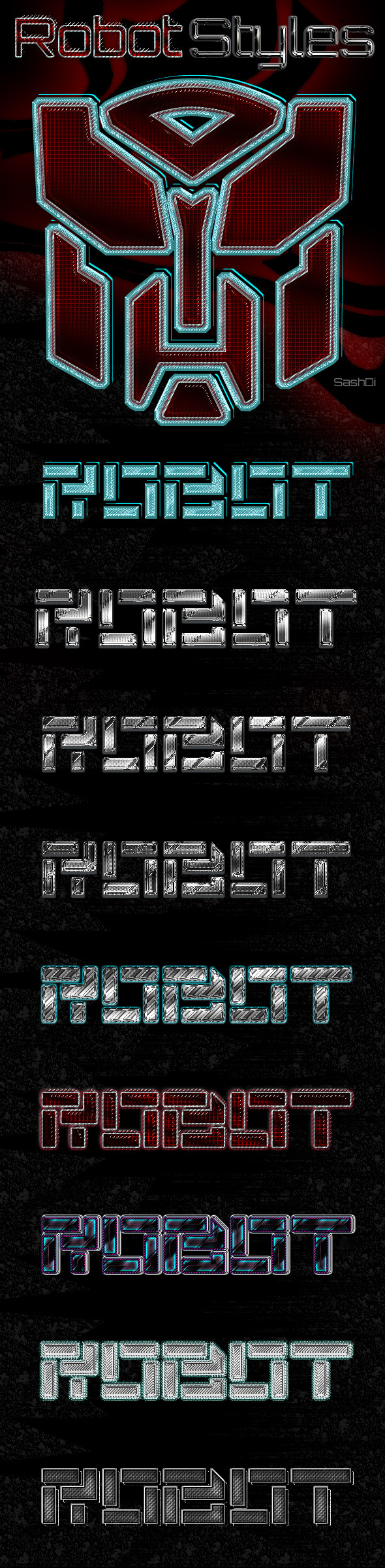 Robot Styles - Text Effects Styles