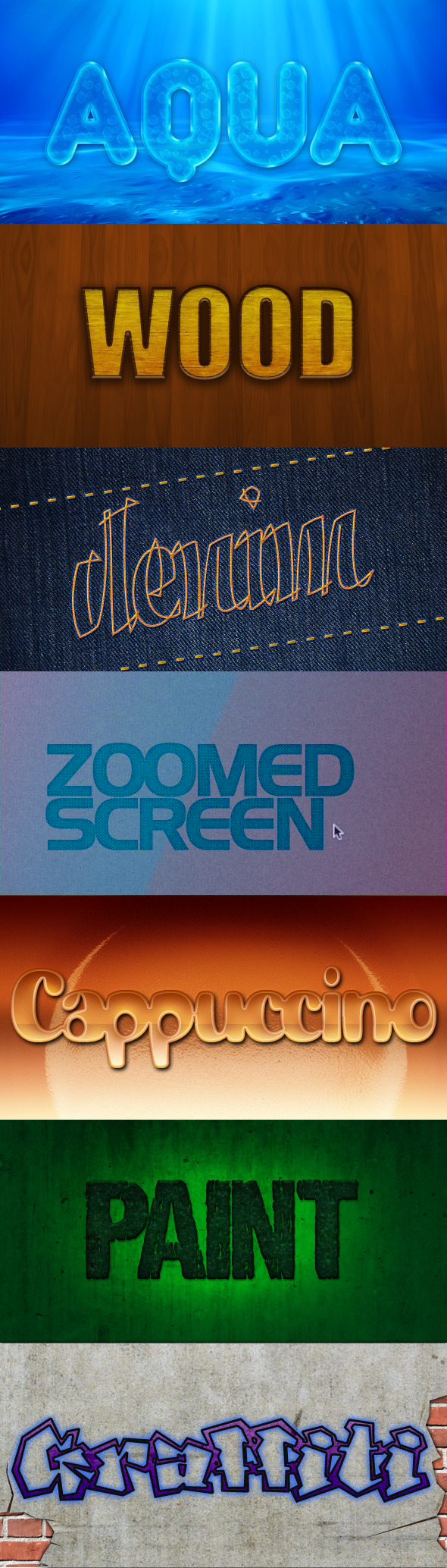7 Perfect Photoshop Text Styles - Text Effects Styles