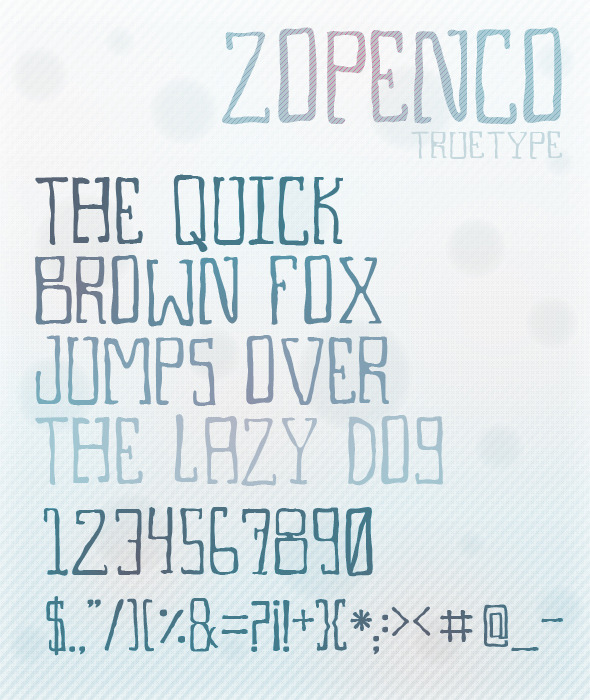 Zopenco TrueType - Comic Decorative