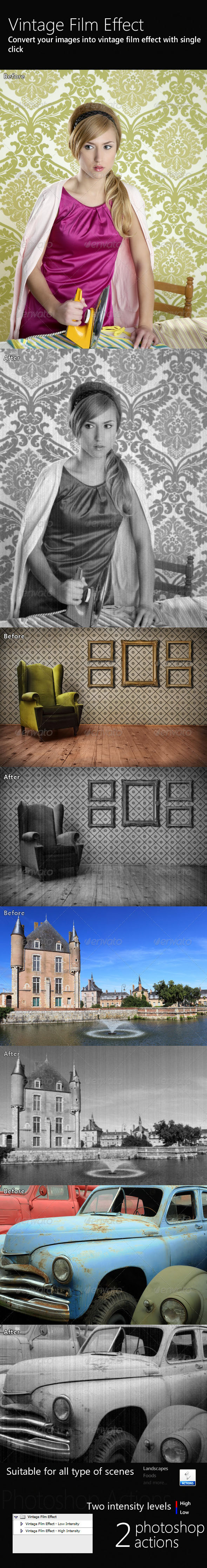 Vintage Film Effect - Photo Effects Actions