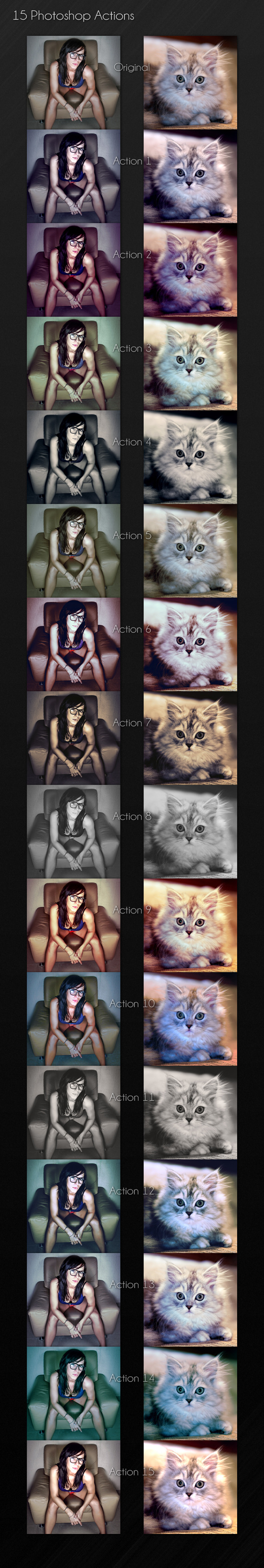 15 Photoshop Actions