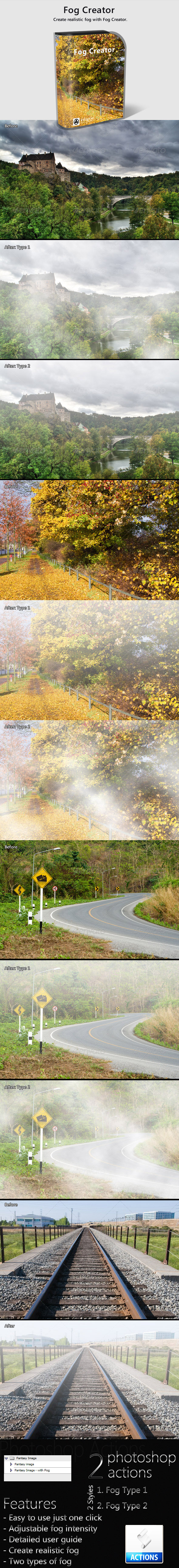Fog Creator Action Pack - Photo Effects Actions