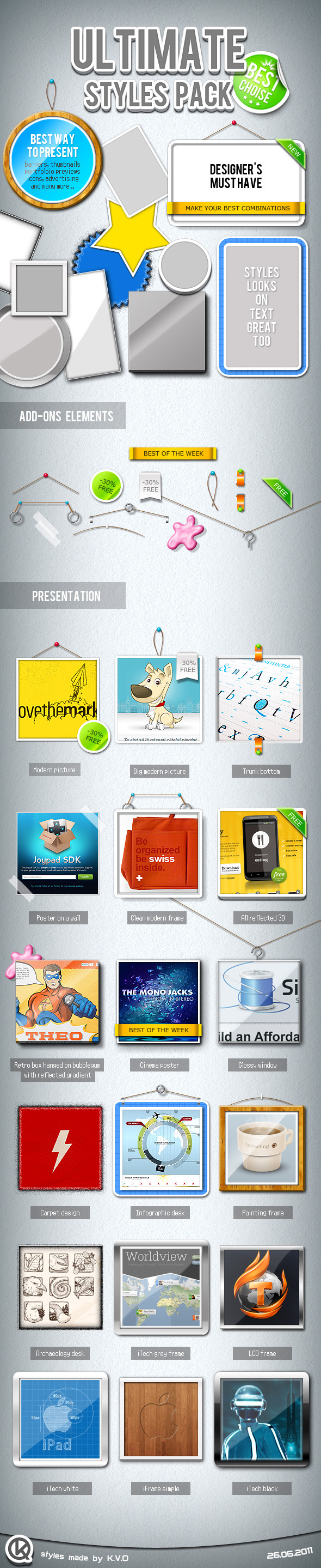 Ultimate Styles Pack for Your Frame Presentations