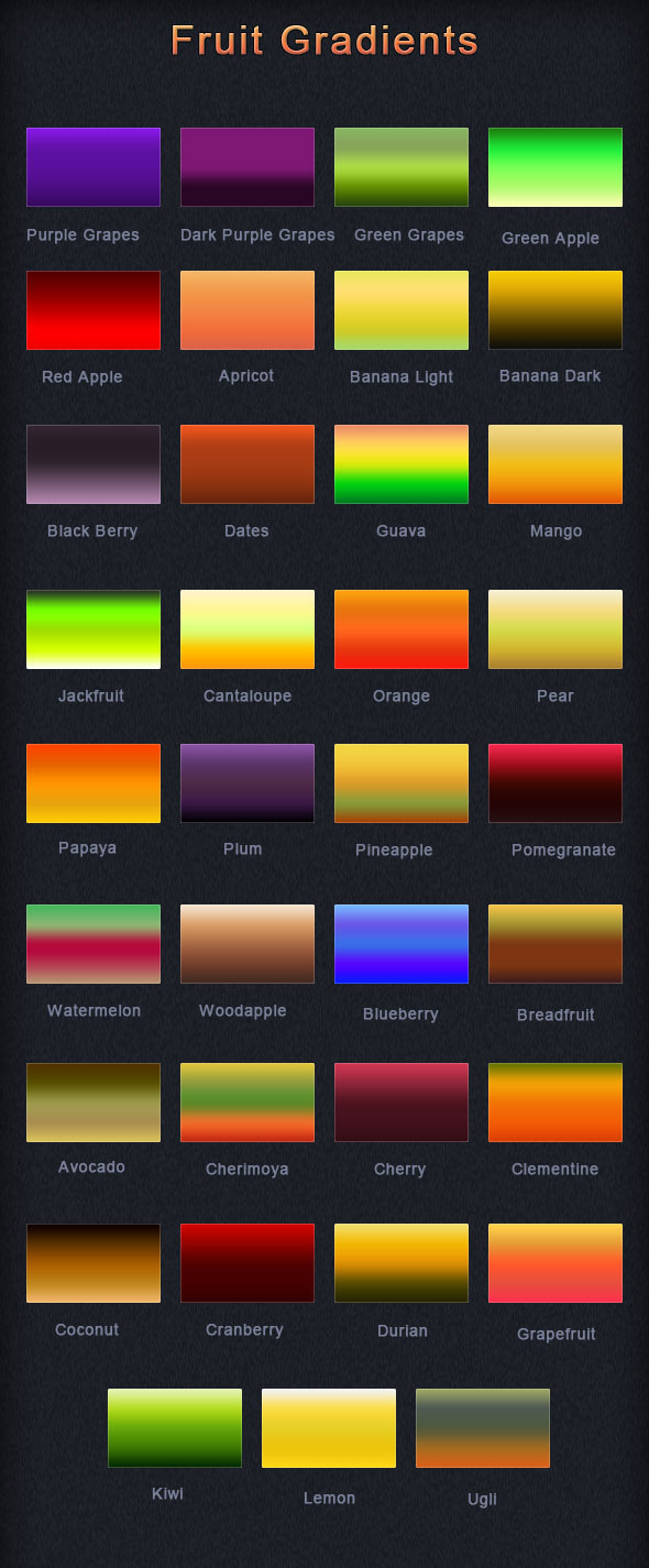 35 Fruit Gradients