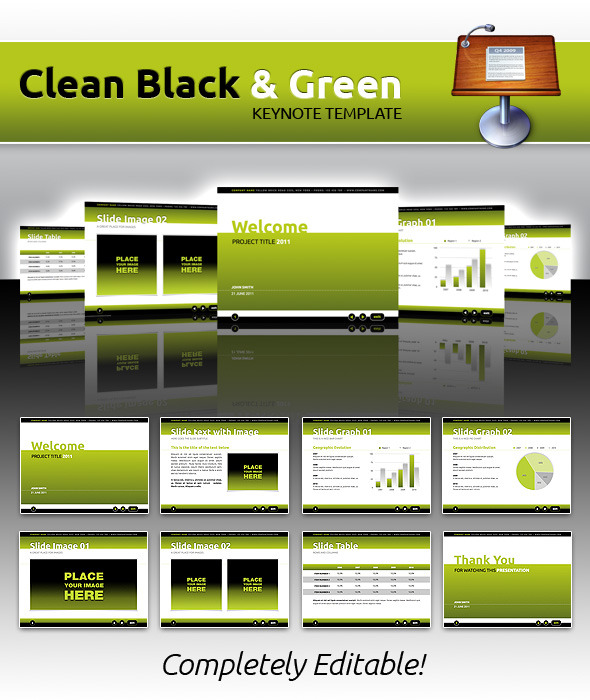 Clean Black & Green Keynote