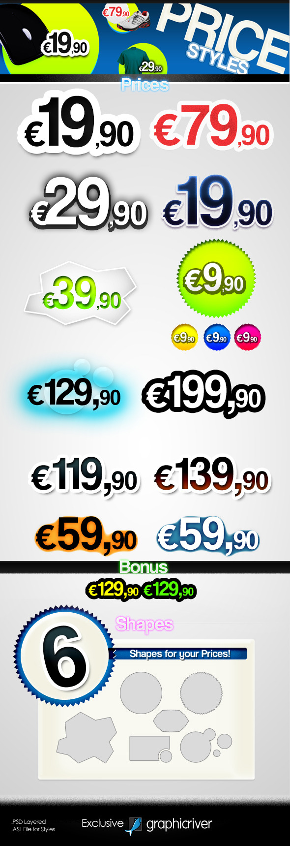 Prices - Text Styles - Styles Illustrator