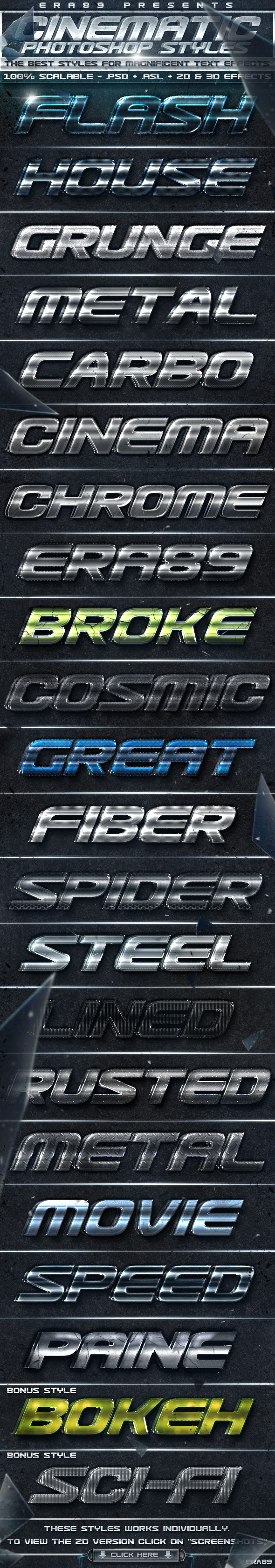 Cinematica Text Effects - PS Styles