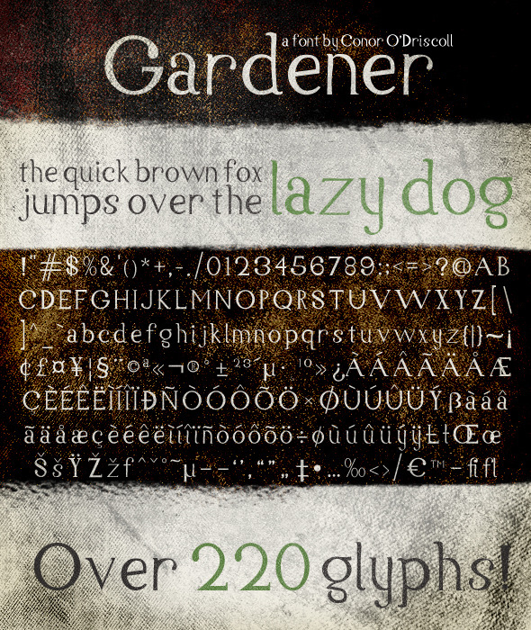 Gardener Font - Serif Fonts