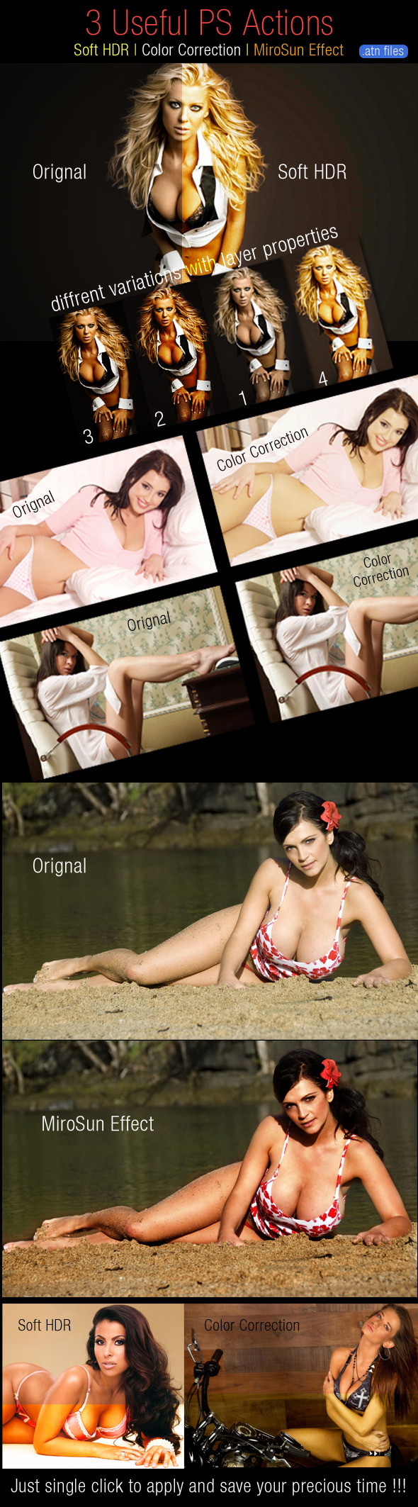 3 Useful Tone Actions for Photoshop - Photo Effects Actions