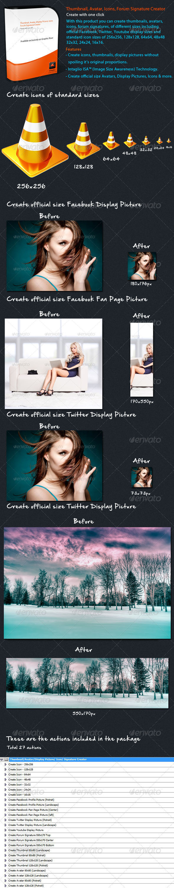 Thumbnail, Avatar, Signature Creator - Utilities Actions
