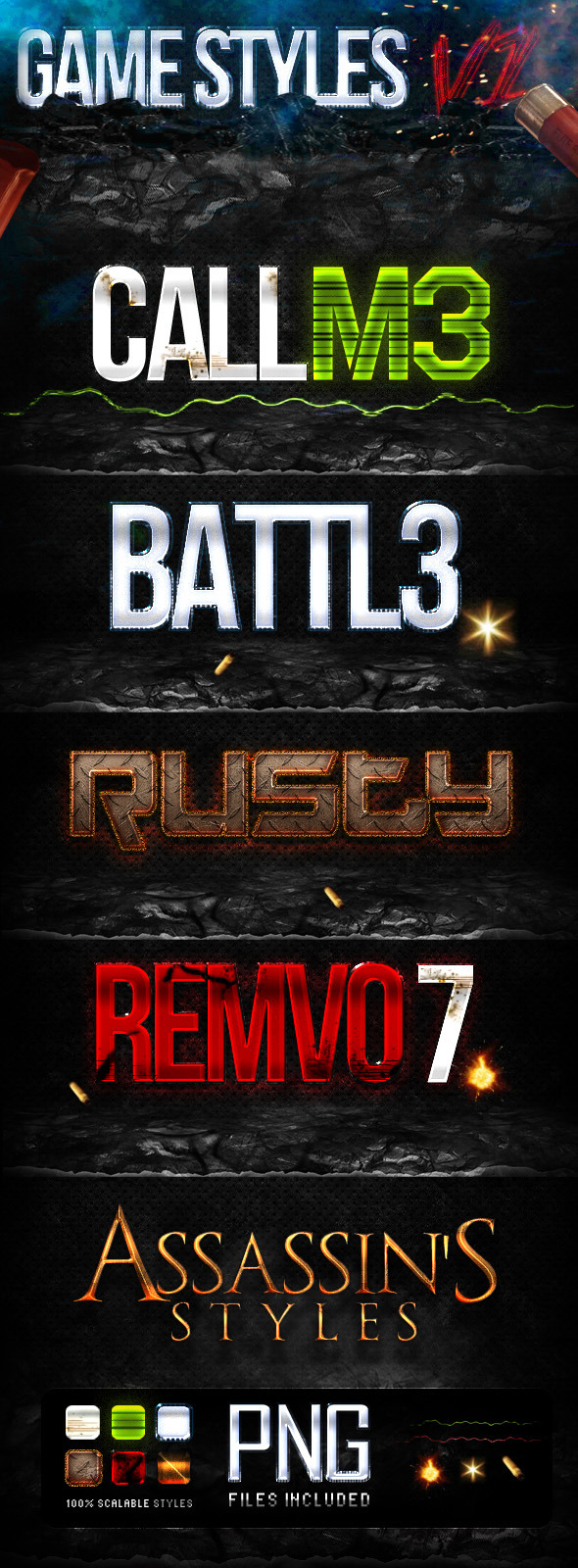Game Styles V1 - Text Effects Styles