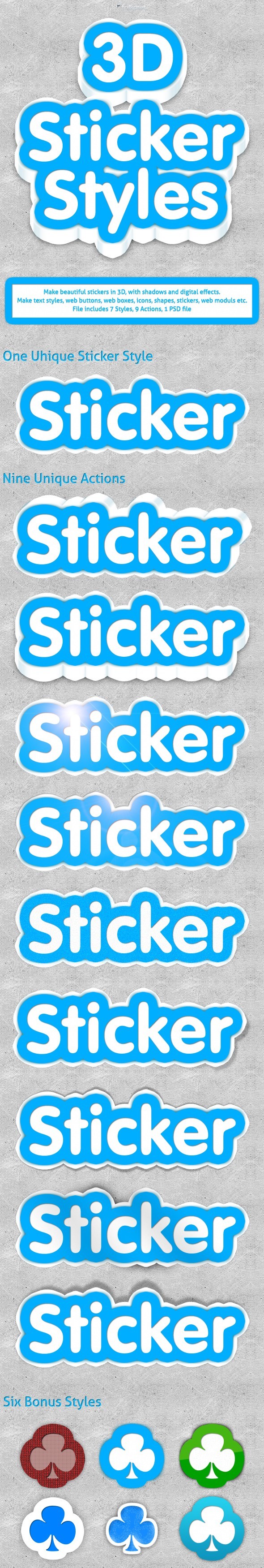 Sticker Styles - Text Effects Styles