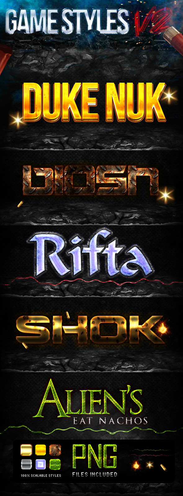 GAME STYLES V2 - Text Effects Styles