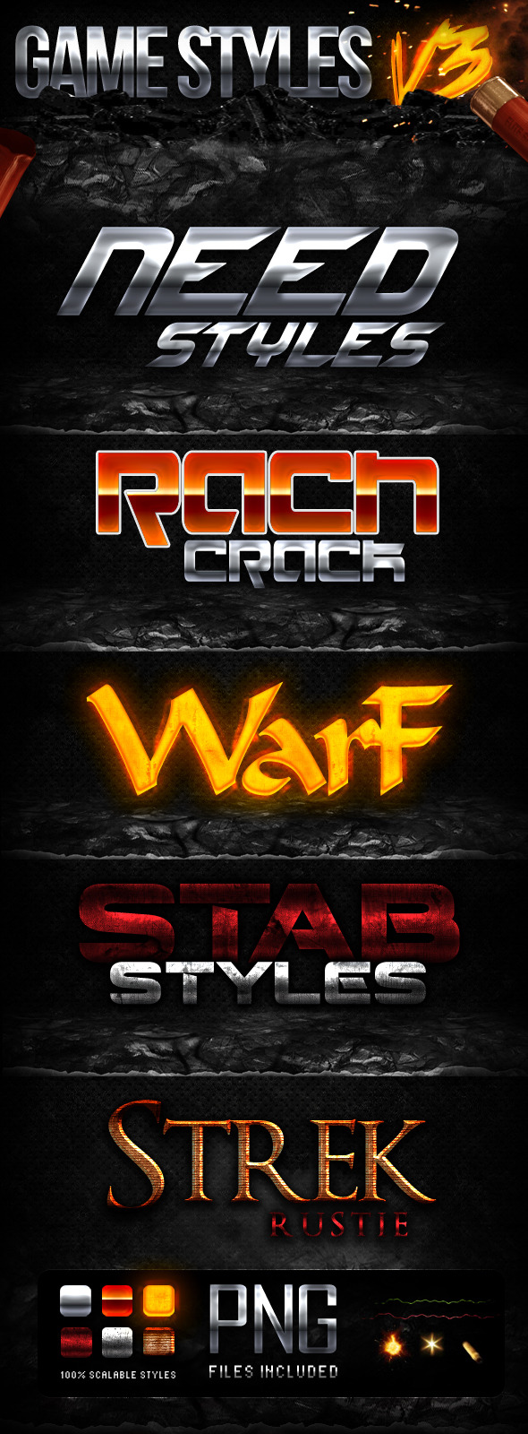GAME STYLES V3 - Text Effects Styles