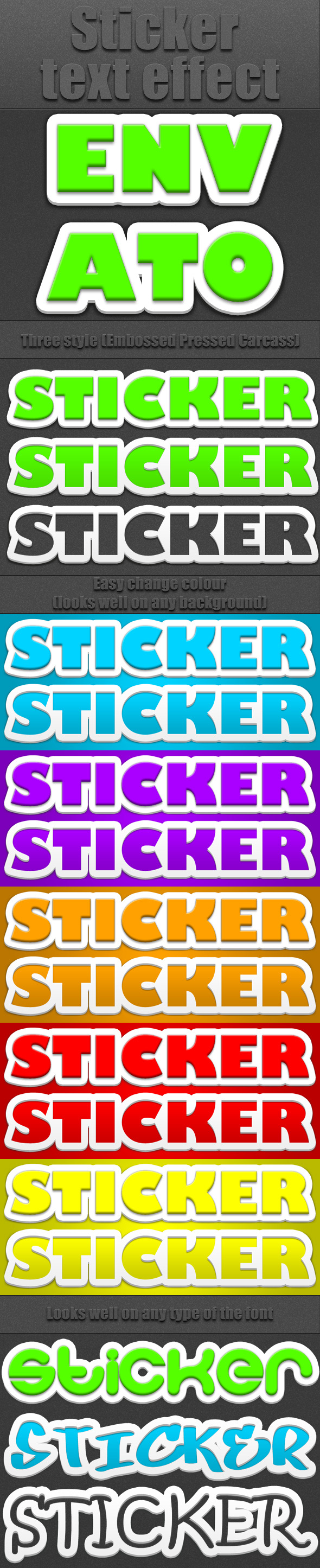 Sticker Text Effect - Text Effects Styles