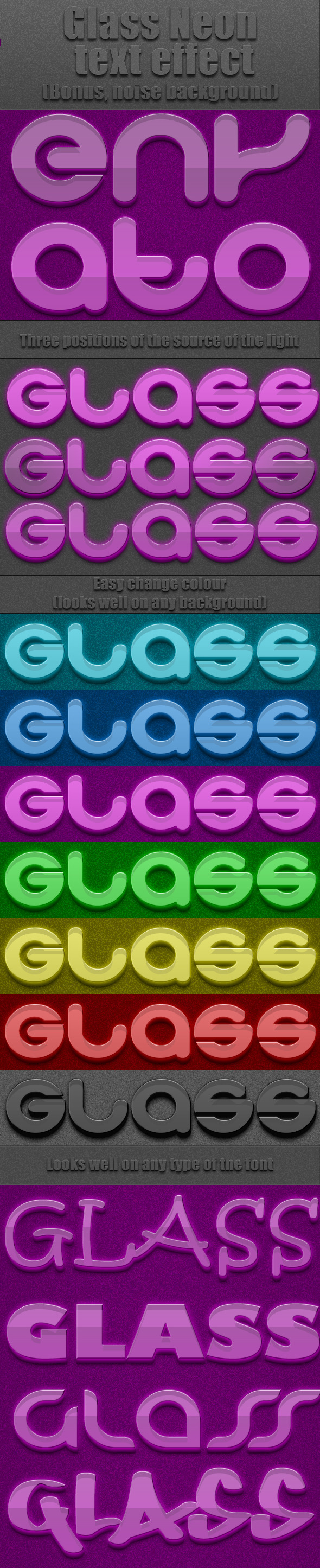 Glas Neon Text Effect - Text Effects Styles