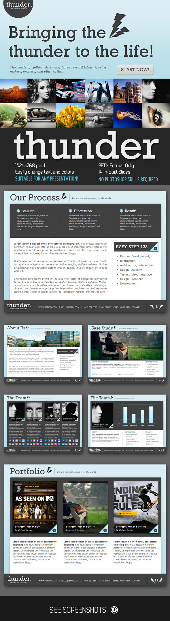 Thunder PowerPoint Presentation - Creative PowerPoint Templates