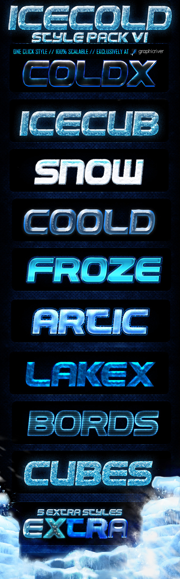 Ice Cold Styles V1 - Text Effects Styles