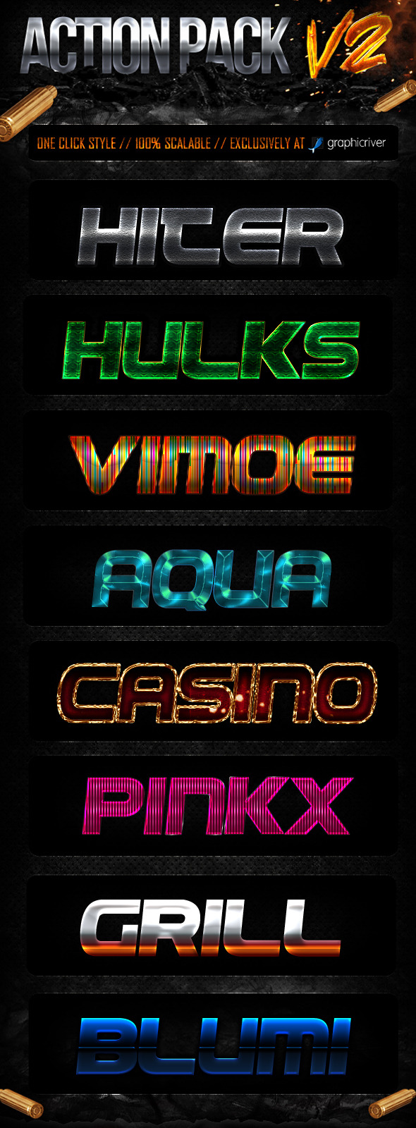 Action Style Pack V2 - Text Effects Styles