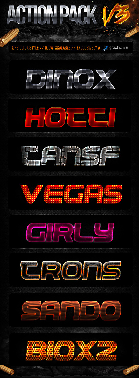 Action Style Pack V3 - Text Effects Styles