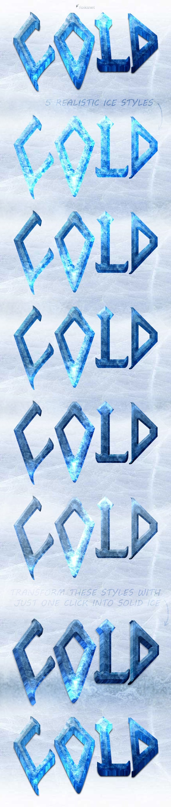 3D Ice Styles - Text Effects Styles