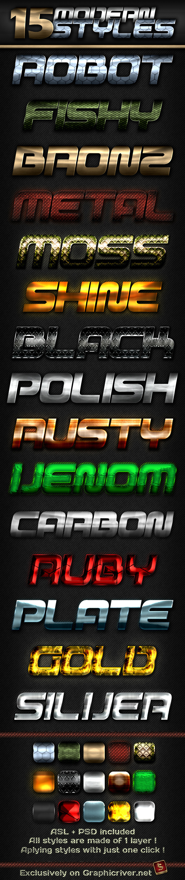 15 Modern Styles - Text Effects Styles