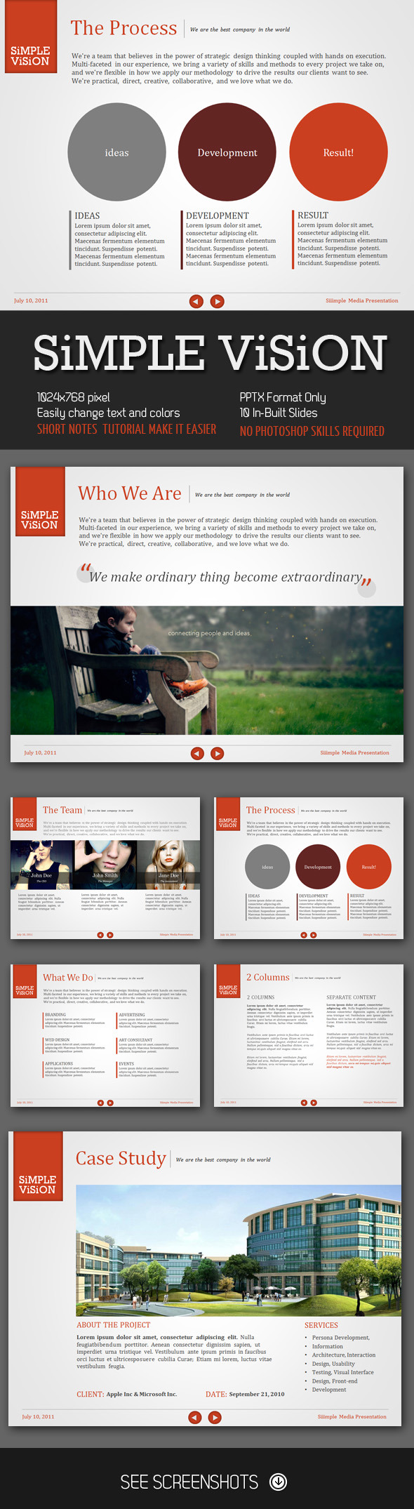 Simple Vision PowerPoint Presentation - Creative PowerPoint Templates