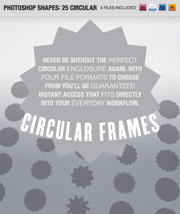 25 Circular Frames - Shapes Photoshop