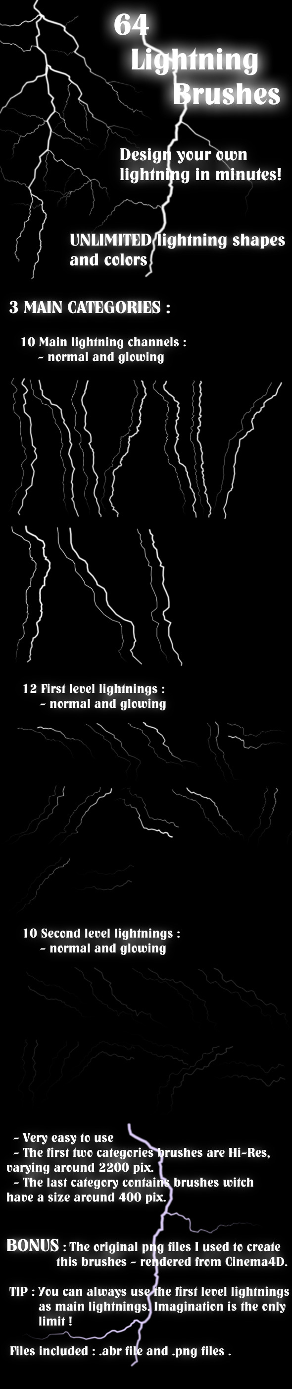 Lightnings Brush Set - Abstract Brushes