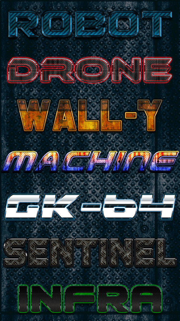 Robotic Styles - Text Effects Styles