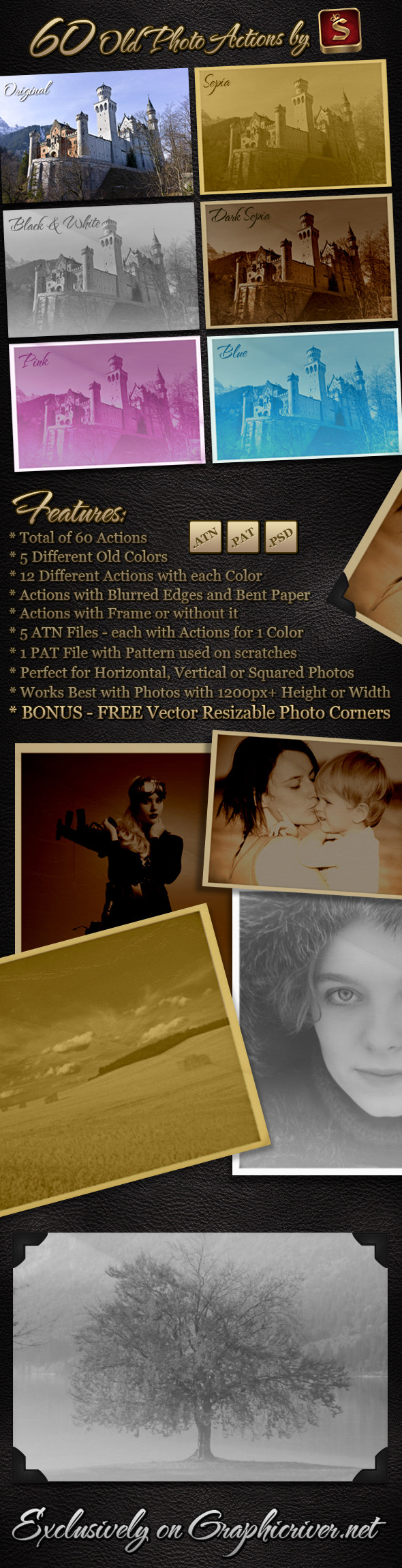 60 Old Photo Actions - Photo Effects Actions