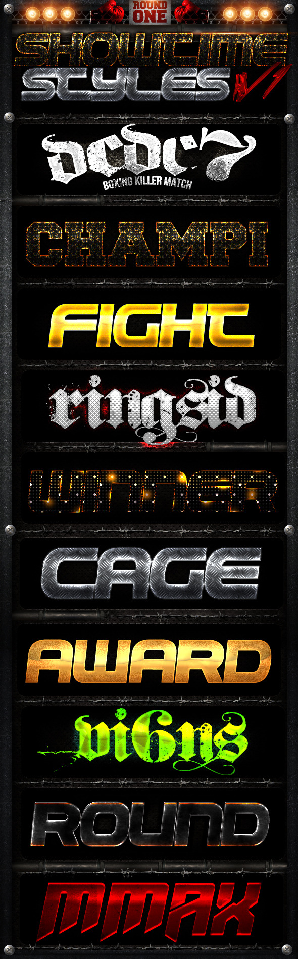Showtime Styles V1 - Text Effects Styles
