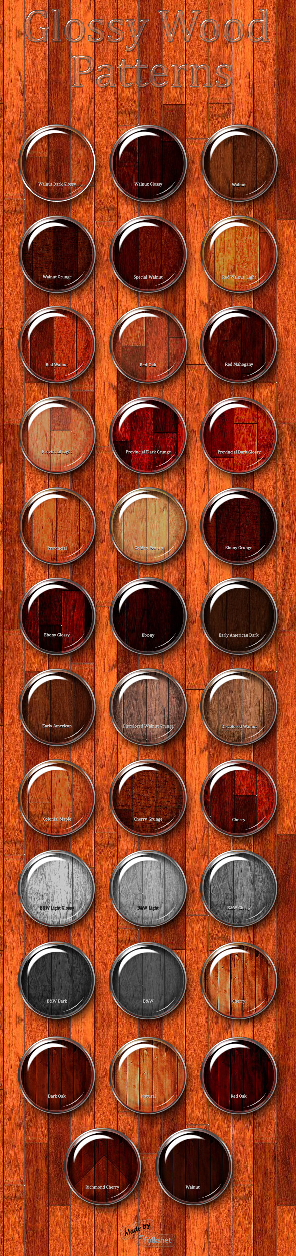Wood Patterns - Nature Textures / Fills / Patterns