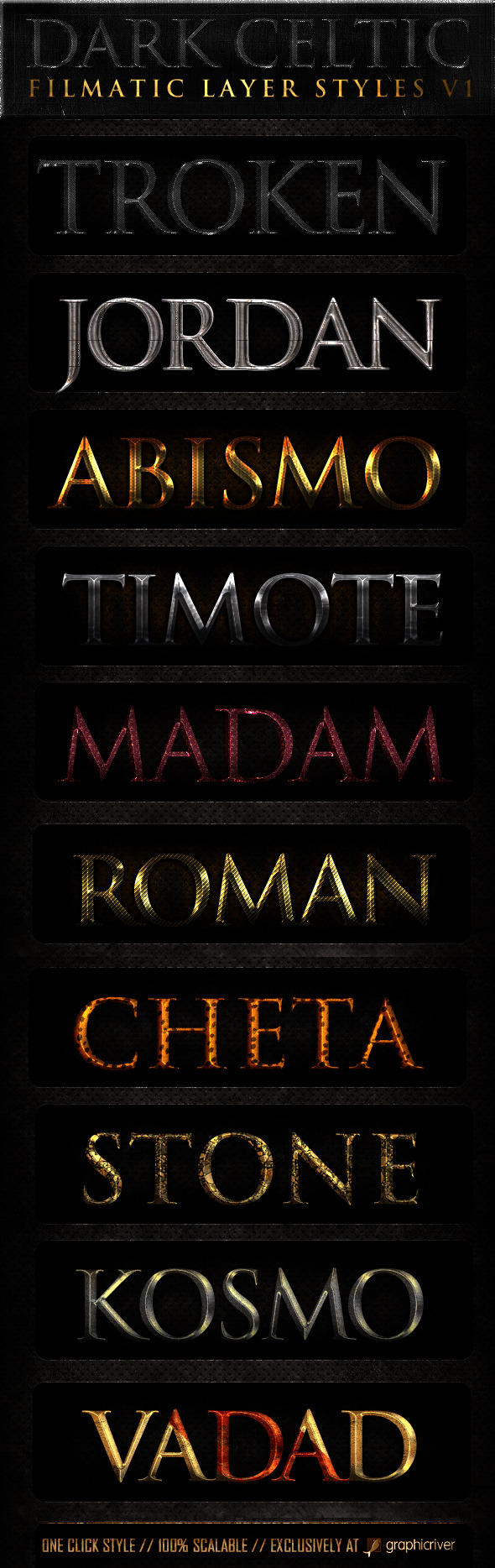 Dark Celtic Filmatic Styles - Text Effects Styles