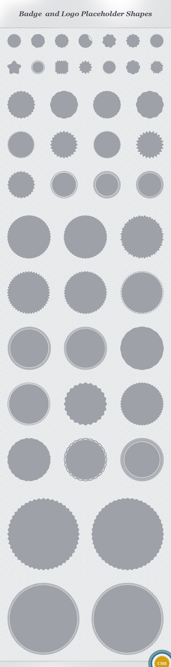 Badge and Logo Placeholder Shapes - Shapes Photoshop
