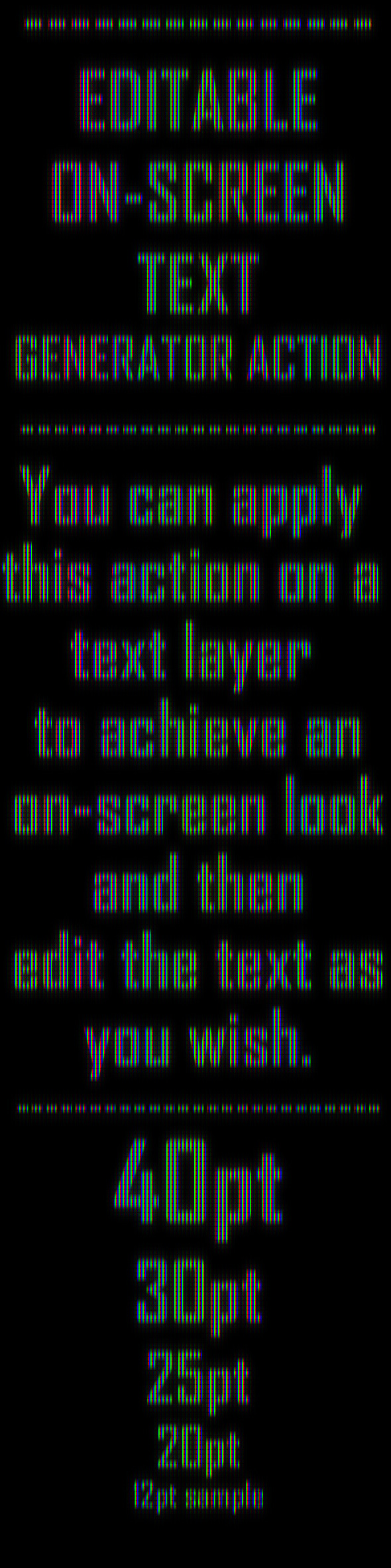 Editable On-Screen Text Effect Generator Action - Photoshop Add-ons