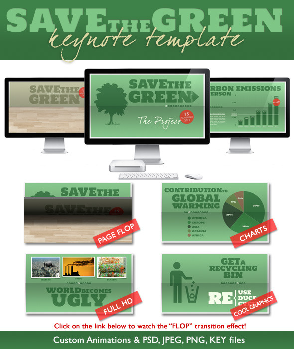 Save The Green - Nature Presentation (Full HD) - Nature Keynote Templates