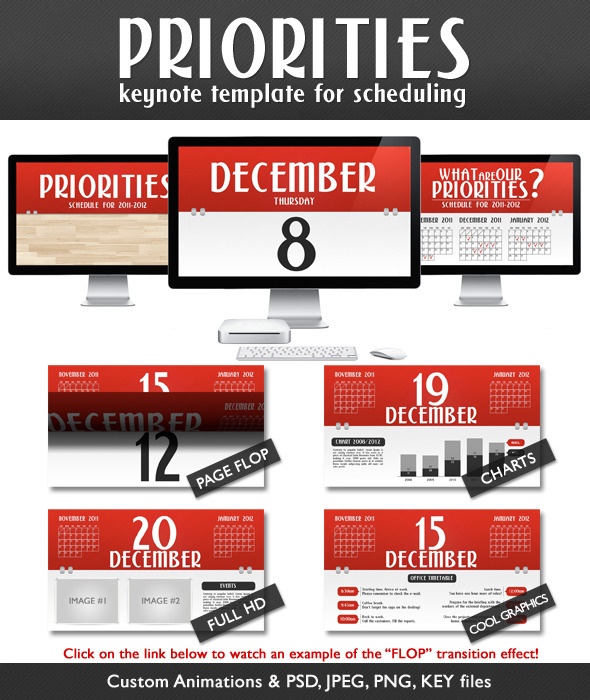 Priorities - Schedule Presentation (Full HD) - Creative Keynote Templates