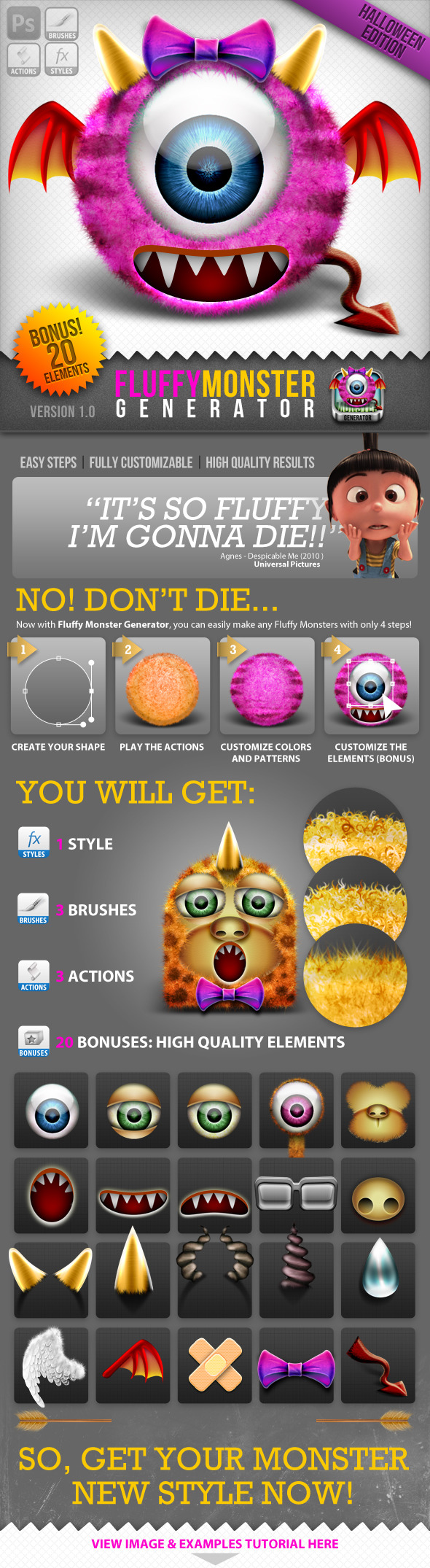 Fluffy Monster Generator - Utilities Actions
