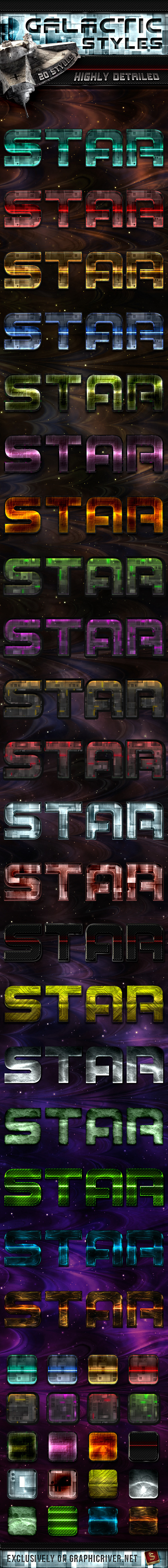 Galactic Photoshop Styles - Text Effects Styles