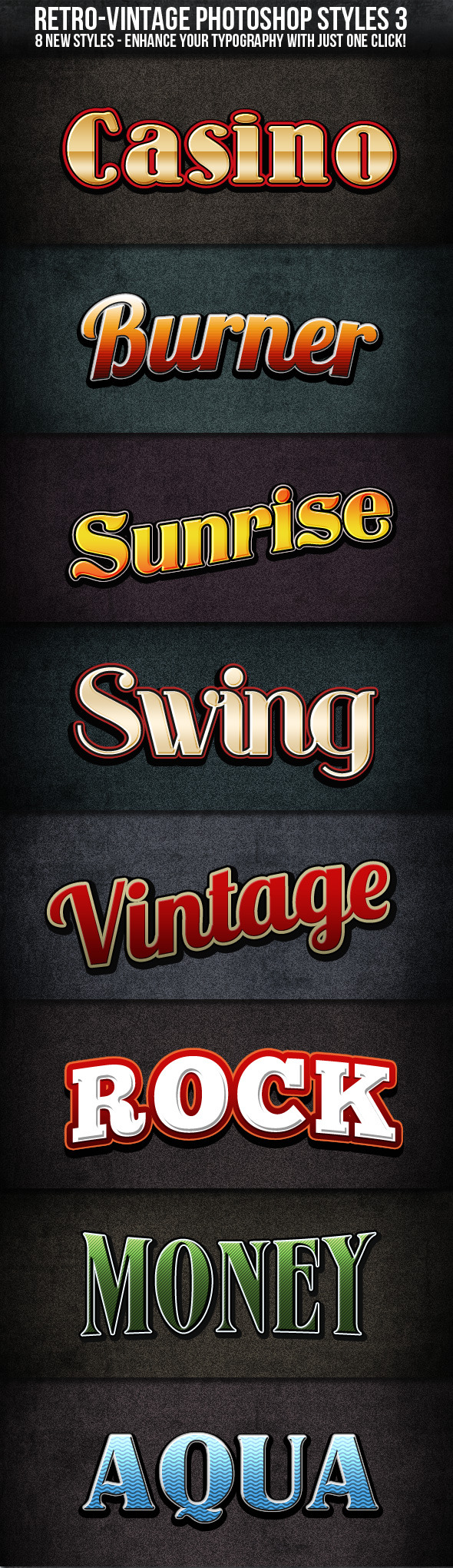 Retro Vintage Styles 3 - Text Effects Styles