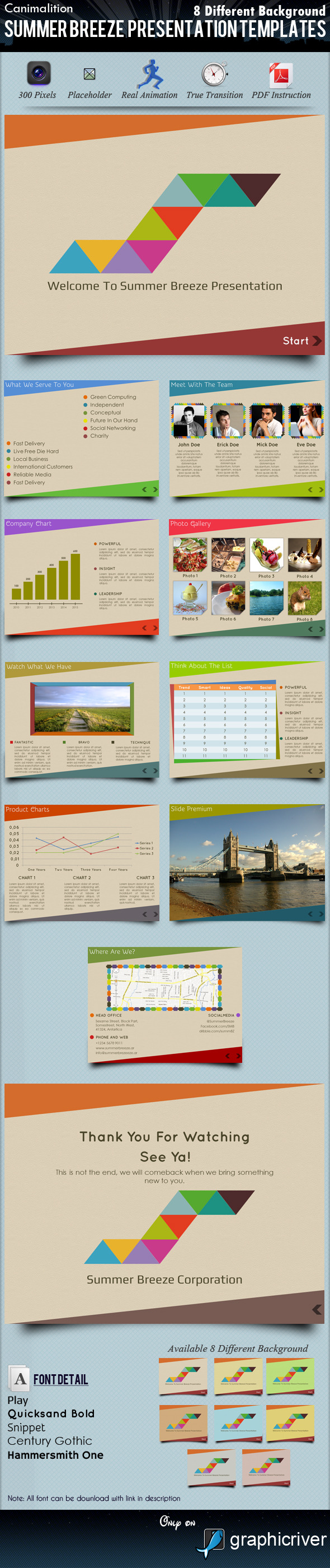 Summer Breeze Presentation Templates - Creative PowerPoint Templates