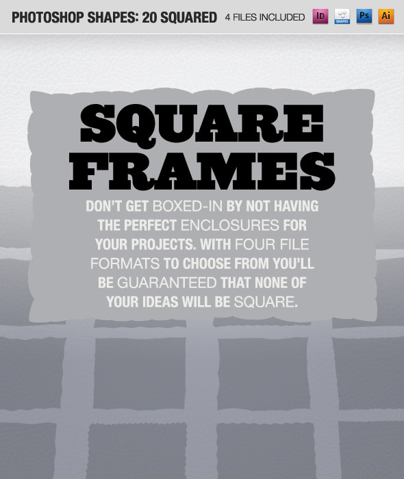 20 Squared Frames - Shapes Photoshop
