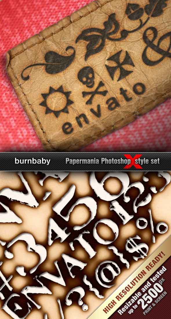Realistic Burned Styles 'BurnBaby' - Text Effects Styles