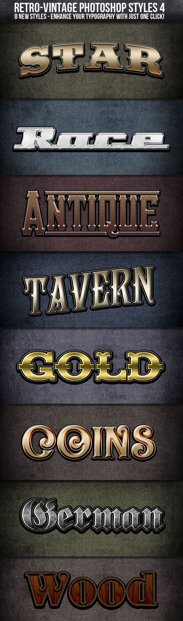 Retro Vintage Styles 4 - Text Effects Styles