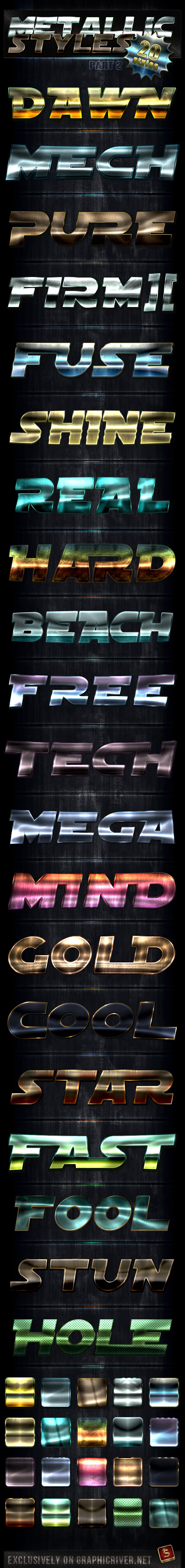 Unique Metallic Styles - Part 2 - Text Effects Styles