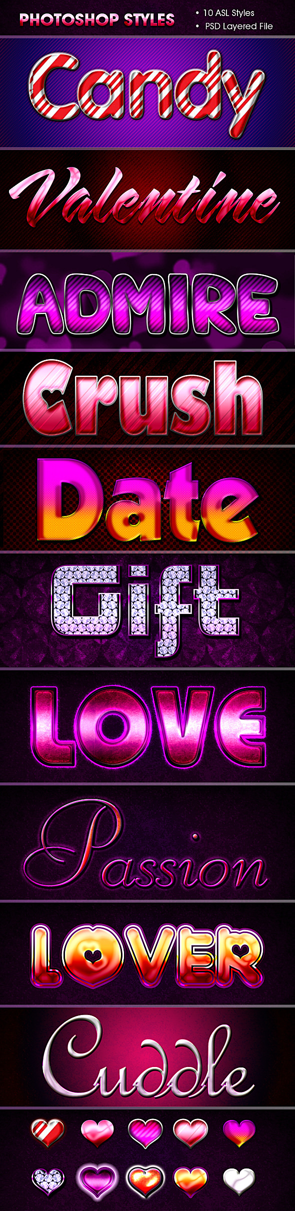 Valentine Styles - Text Effects Styles