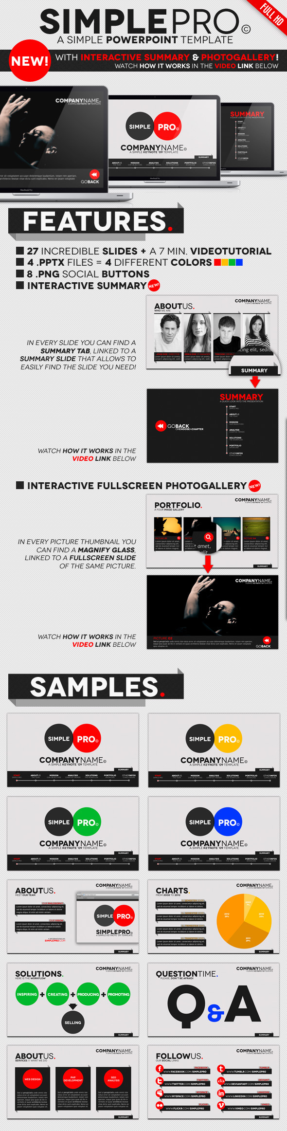Simple Pro Powerpoint Interactive Template By Opendept Graphicriver Powerpoint Interactive Templates