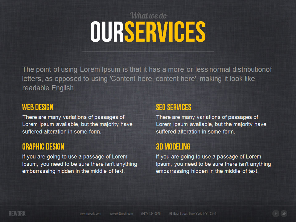 Rework PowerPoint Presentation Template, Presentation Templates ...