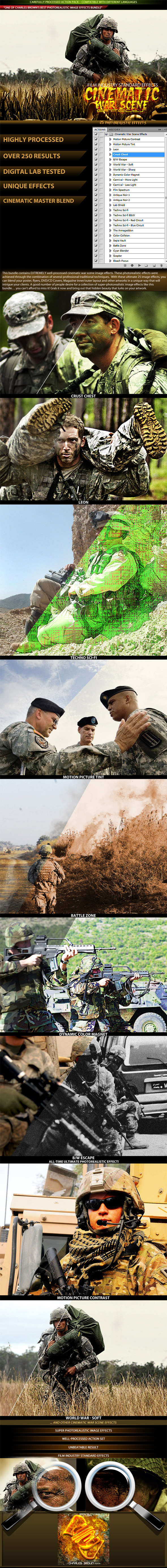 Cinematic War Scene Effects - Photo Effects Actions